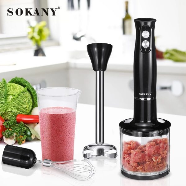 4 in 1 Hand Blender, Chopper, Whisk with 2 Speed.