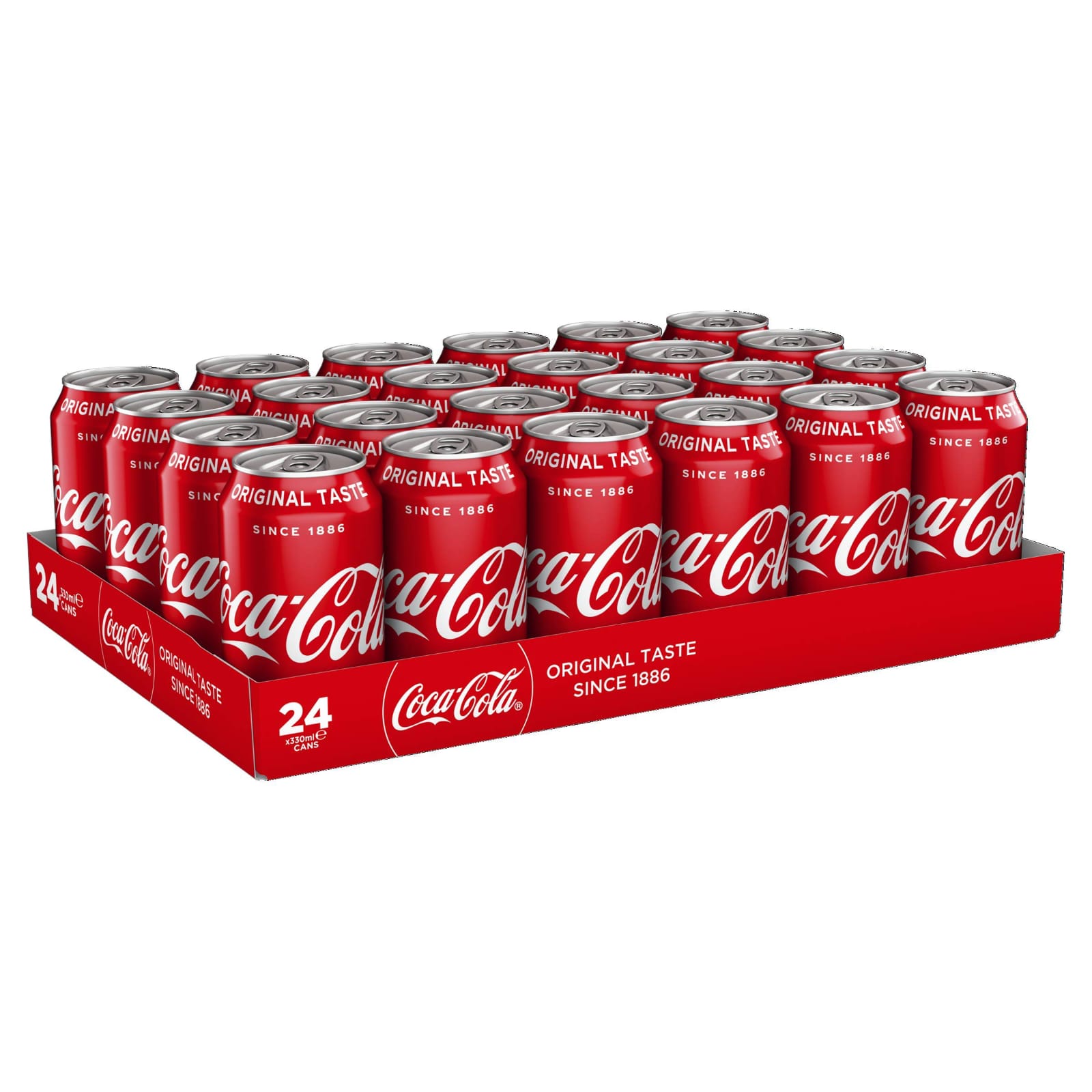 Coca-Cola Regular Carbonated Soft Drink In Can 330ml (Pack of 24)